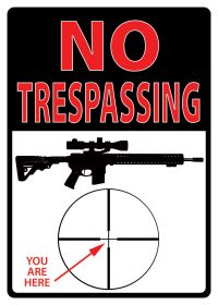 No Trespassing  "You Are Here" Tin Sign