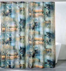 Deer & Moose Shower Curtain