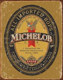 Tin Sign Michelob Logo