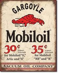 Mobil Gargoyle Tin Sign