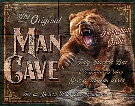 Tin Sign - Man Cave - The Original