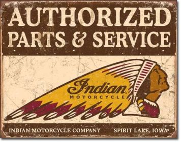 Authorized Indian Part & Service Tin Sign