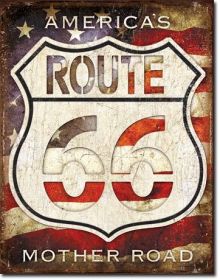 Route 66 - America's Road Tin Sign