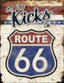 Get Your KICKS on Route 66 Tin Sign