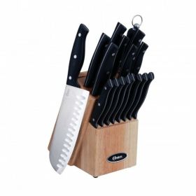 Oster Granger 14-Piece Stainless Steel Cutlery Set, Black