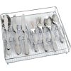 Gibson Home Hammered 46 Piece Flatware Set w/ Wire Caddy