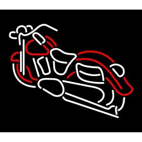 Motorcycle Red White Neon Bar Sign