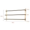 Three Staggered Bars Bathroom Towel Rack, Luxury Brushed Gold, 304 SS, 17.72 in. *Free Shipping*