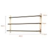 Three Staggered Bars Bathroom Towel Rack, Luxury Brushed Gold, 304 SS, 17.72 in. *Free Shipping*