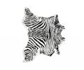 2' x 3' Faux Zebra Hide Black And White Area Rug