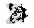 4' x 5' Black And White Faux Cow Hide Area Rug