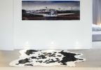 63" x 90" Sugarland Black And White Faux Hide - Area Rug