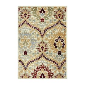 Augusta Traditional Oriental Floral Damask Indoor Area Rug, Camel *Free Shipping on orders over $46*