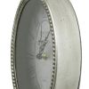 11.75" Oval Vintage Wall Clock with Metal Shape