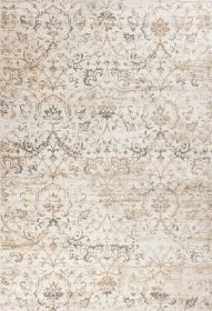 5'x8' Beige Floral Traditional Indoor Area Rug