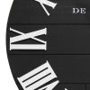 24" Parisian Black and White Wood Wall Clock