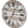 41.5"Oversize Round Farmhouse Wall Clock with Faux Rusted Edging