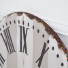 41.5"Oversize Round Farmhouse Wall Clock with Faux Rusted Edging