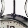 19" Large Round Industrial styleWall Clock w  Two Clock Faces Silver Frame