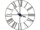 50" Round XL  Industrial Style Wall Clock with Open Back Face and Welded Iron Roman Numeral