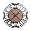 59" Round XL Industrial styleWall Clock with Matte Metal Frame