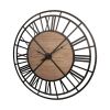 59" Round XL Industrial styleWall Clock with Matte Metal Frame