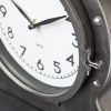 Rustic Brown Metal Porthole Desk  Table Clock