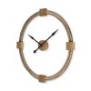 36" Round Oversize Coastal Wall Clock with Open Face and Rope Base