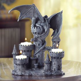 Dragon and Castle Candle Holder