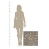 Distressed Circle Square Wood and Metal Wall Clock