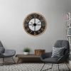 Industrial Chic Wood and Metal Wall Clock