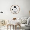 Rustic Natural White Wooden Wall Clock