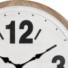 Rustic Natural White Wooden Wall Clock