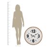 Rustic Natural White Wooden Wall Clock