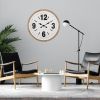 Rustic Natural White Wooden Wall Clock