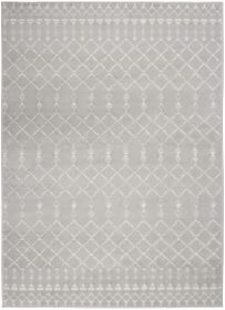 5’ x 7’ Gray and Ivory Berber Pattern Area Rug