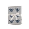 Set of Periwinkle Striped Table Runner and Eight Napkins