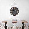 Black and Gold Round Wall Clock