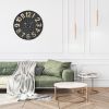 Black and Gold Round Wall Clock