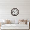 Industrial Wood and Metal Wall Clock