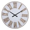 Rustic Wooden Roman Numeral Wall Clock
