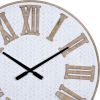 Rustic Wooden Roman Numeral Wall Clock