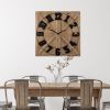 31.5" Modern Farmhouse Round on Square Wall Clock