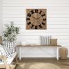 31.5" Modern Farmhouse Round on Square Wall Clock