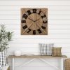 31.5" Modern Farmhouse Round on Square Wall Clock