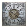 Silver And Gold Antique Style Square Wall Clock