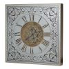 Silver And Gold Antique Style Square Wall Clock