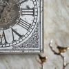 Silver And Gold Antique Style Square Wall Clock