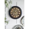Black and Copper Exposed Gears Round Wall Clock