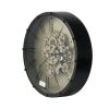 Black and Ivory Vintage Gear Industrial Wall Clock